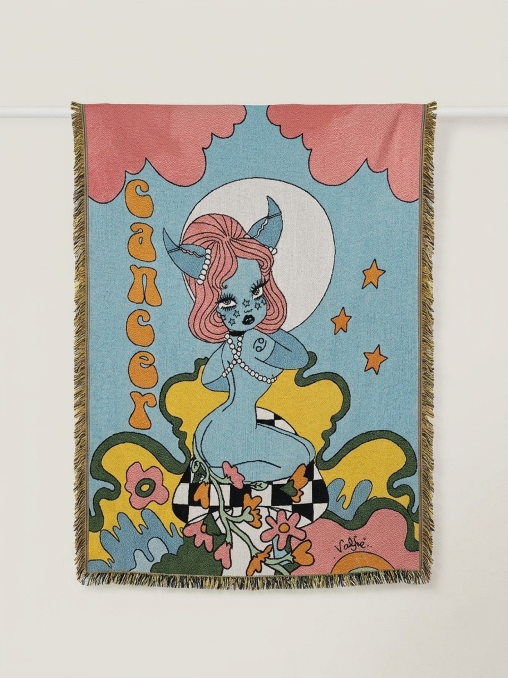 Valfré Celestial Zodiac Cancer Throw Blanket Tapestry Super Rare Limited Edition